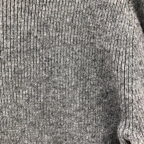 Soft Surroundings Sweater Womens L Ribbed Scoop Neck Gray Wool Blend Fitted - Picture 6 of 8